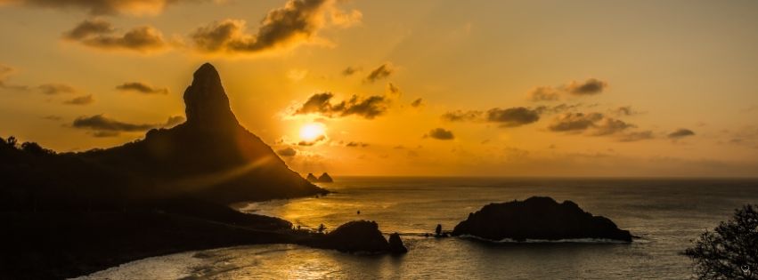 Baía dos Porcos, Fernando de Noronha, Pernambuco - Pôr do Sol em Fernando de Noronha.