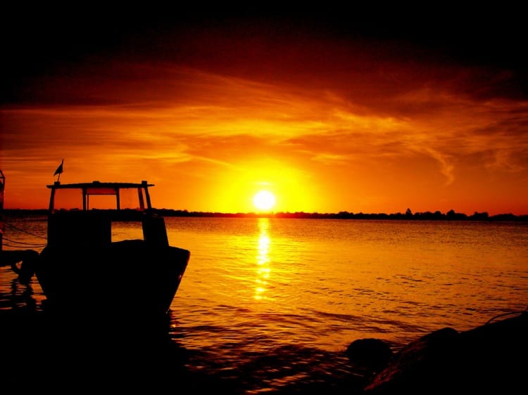 Lago Guaíba em Porto Alegre, Rio Grande do Sul