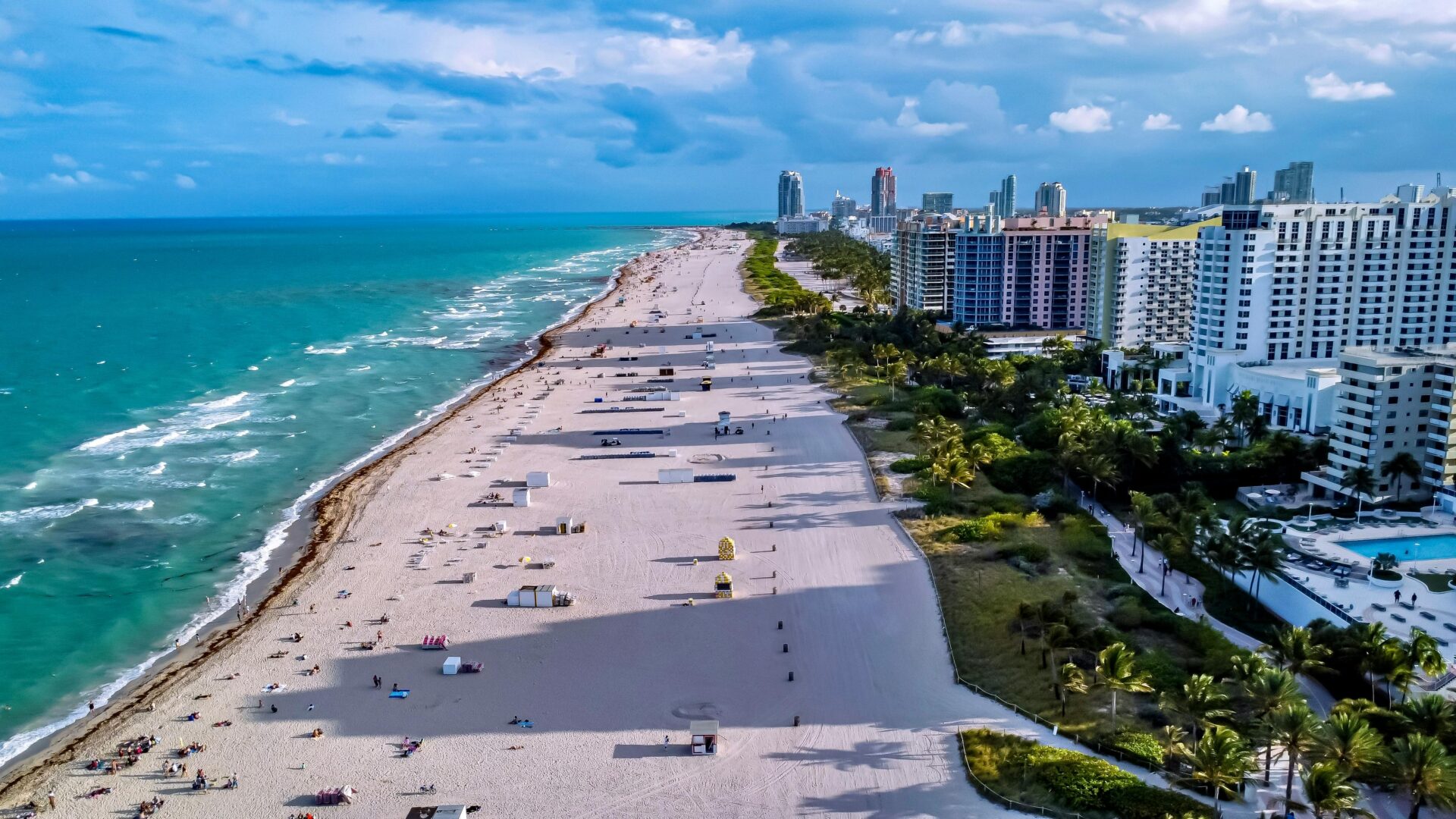 Lummus Park, uma das melhores praias de Miami.
