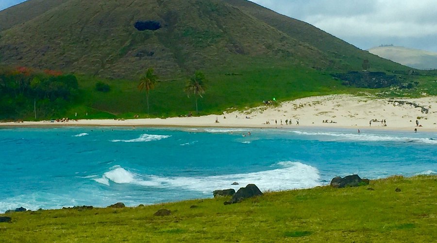 Praia de Anakena, Ilha de Páscoa, Chile